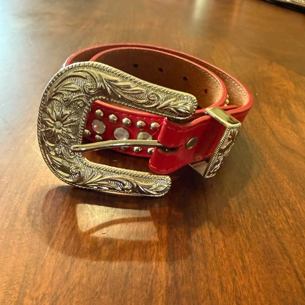 3D kids Belt with Silver Buckle